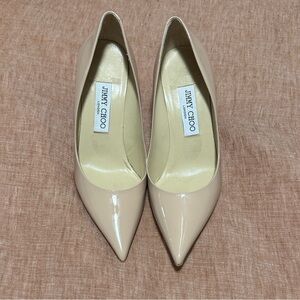 Jimmy Choo Beige Patent Leather Heels
